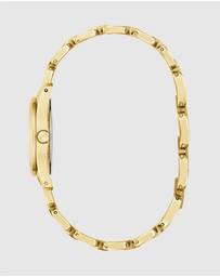 GUESS - Guess Gents and Ladies Set - Phoenix Gold Tone & Green & Veda Ladies Gold Tone Analogue