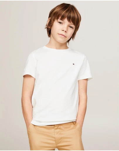 Tommy Hilfiger - Basic Crew Neck Short Sleeve Knit Tee - Kids