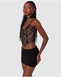 EDIKTED - Adira Lace Keyhole Corset