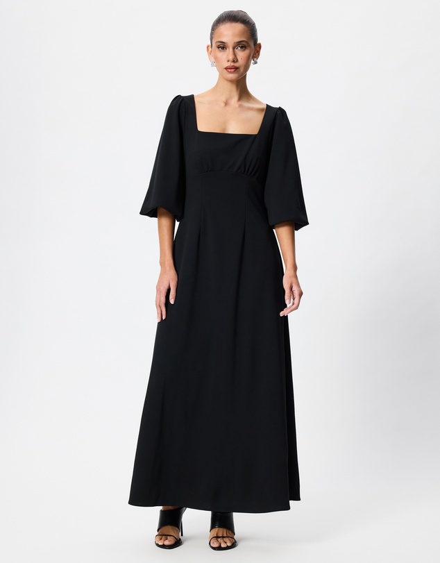 Tussah - Rosalie Square Neck Puff Sleeve Midi Dress