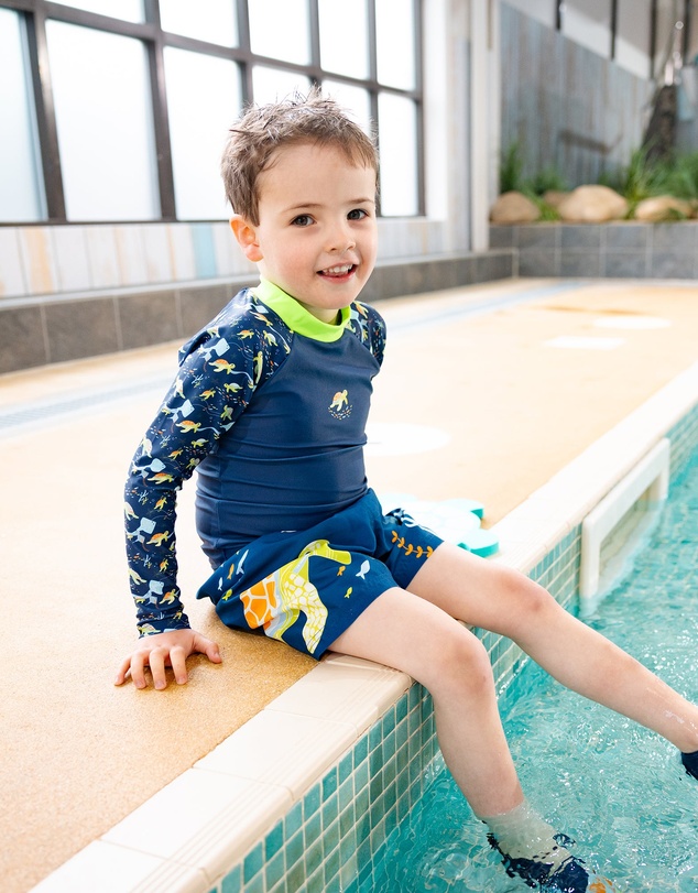 Splash About - Long Sleeve Rashies - Turtle Tide & Lime