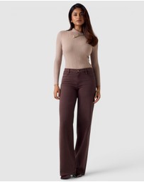 GUESS - Eco Priscilla T-Neck Cable Rib Sweater