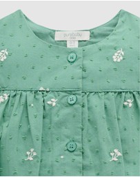 Purebaby - Embroidered Bodysuit -Kids-Babies