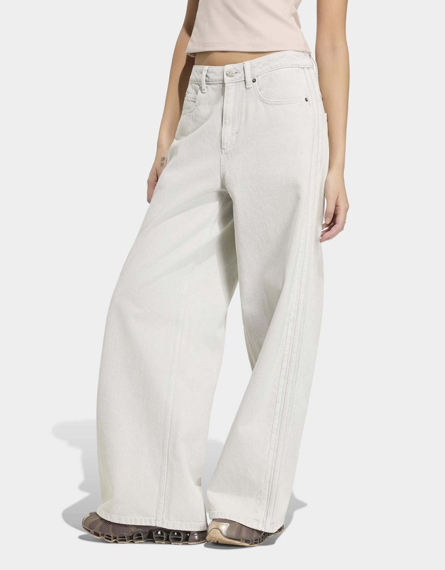 adidas Originals - HIGH-RISE WIDE-LEG DENIM PANTS Womens