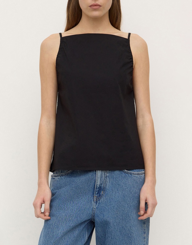 Assembly Label - Annie Poplin Tank Black