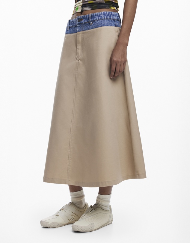 Desigual - Long flared skirt