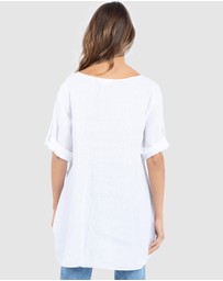 CAMIXA - Federica Linen Tunic Top