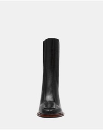 Steve Madden - Downtown Black Leather Booties