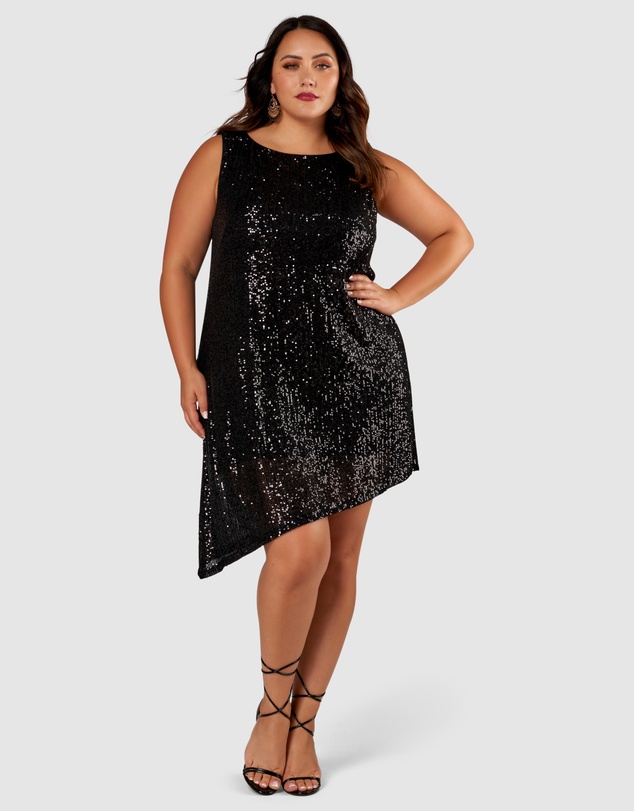 Pink Dusk by Curve Project - Vibration Sequin Dress