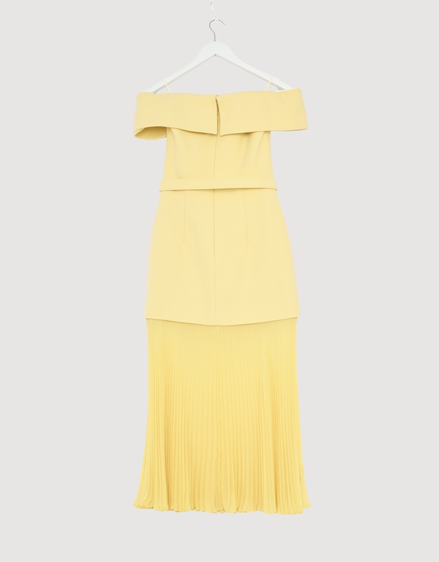 Revibe - Repaired Rebecca Vallance Muriel Off the Shoulder Midi Dress - AU 6