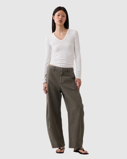 GAP - LS Luxe Modern Scoop T-Shirt
