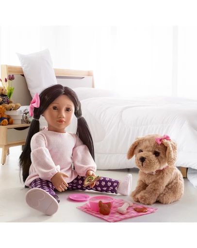 Our Generation - Our Generation Doll with Pet Dog, Jin & Charm