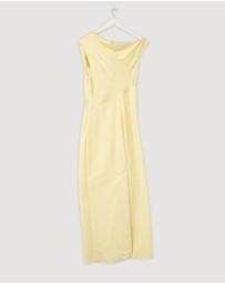 Revibe - Repaired Shona Joy Dillon Contrast Draped Maxi Dress - AU 12
