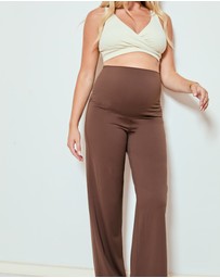 Soon Maternity - Wide Leg Overbelly Leggings