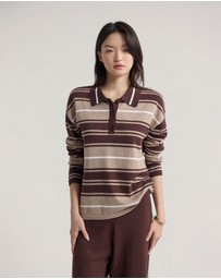 Oxford - Pip Striped Polo Knit