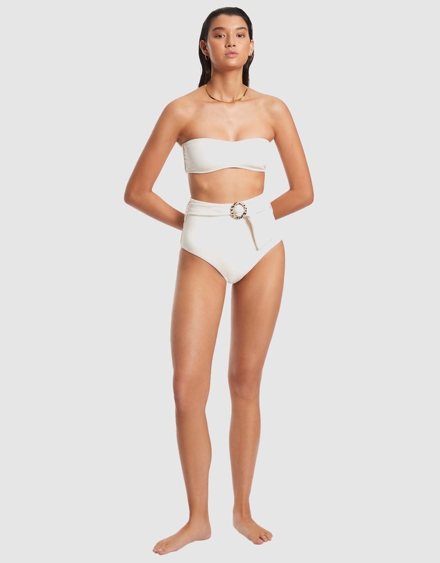 JETS - Isla Rib Belted High Waisted Bikini Bottom