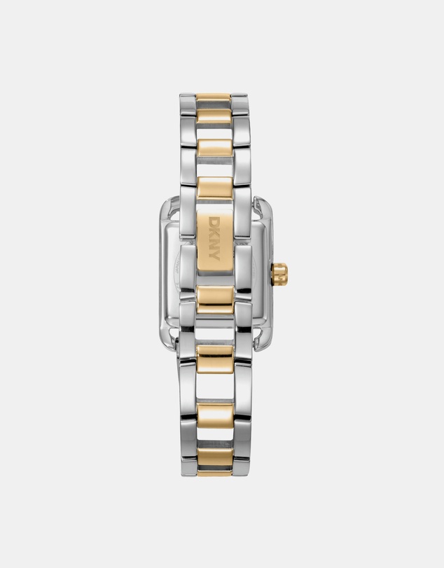 DKNY - Mini Two-Tone 21x27mm Silver Dial Womens Watch + Gold Bracelet