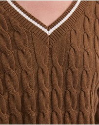 Sportscraft - Merino Cable V Neck Sweater