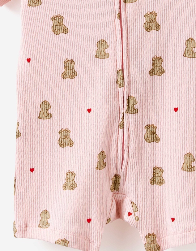 Cotton On Kids - Littlie Organic Short Sleeve Zip Romper
