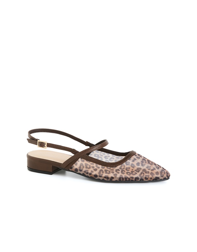 City Chic - WIDE FIT Animal Mesh Flat