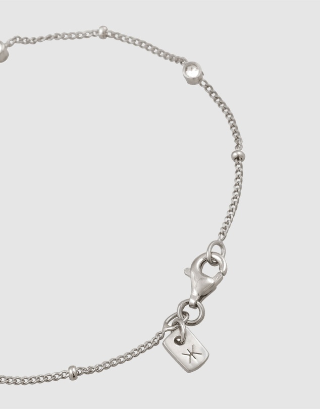 Kuzzoi - ICONIC EXCLUSIVE - Satellite Chain Bracelet with Crystals in 925 Sterling Silver