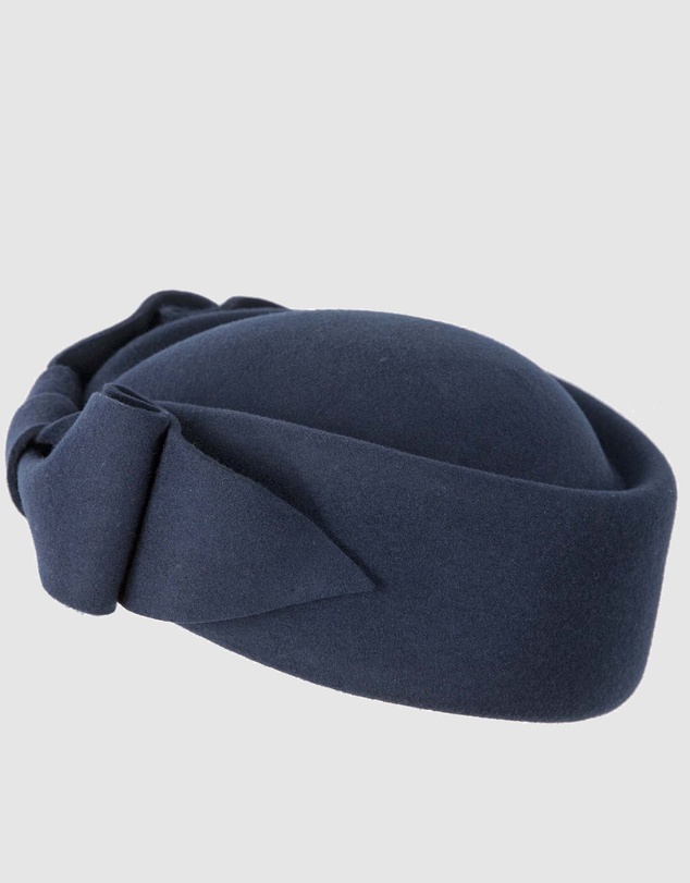 Max Alexander - Felt Navy Pillbox Hat