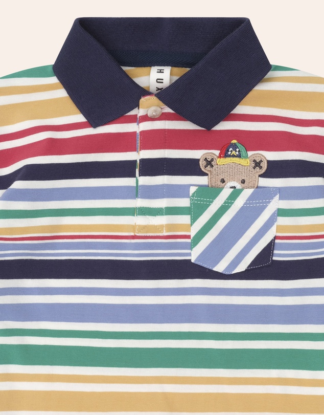 Huxbaby - Moto Hux Rainbow Stripe Polo - Babies-Kids