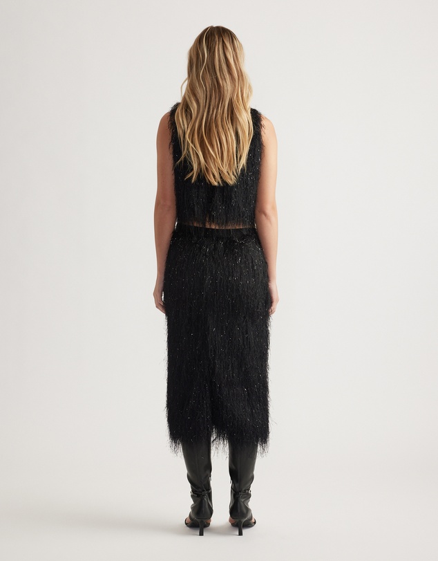 Decjuba - Rue Lurex Fringed Shell Top