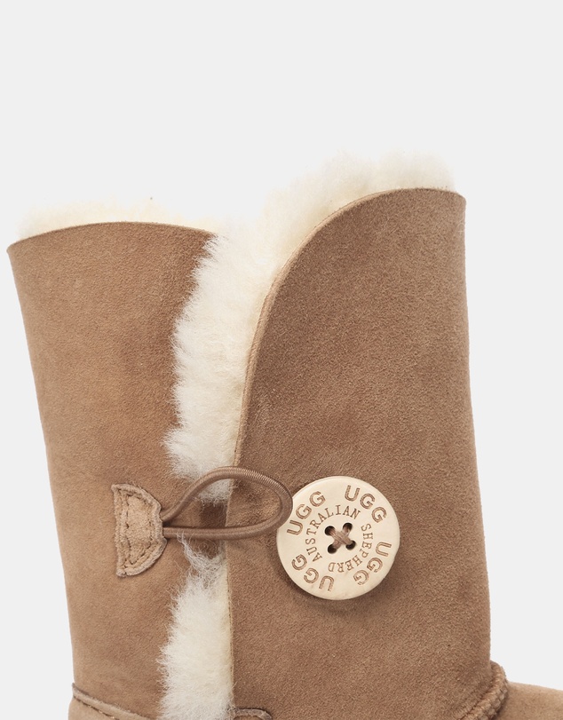 EVERAU - Australian Shepherd Ugg Short Button Sheepskin Upper UGG Boots