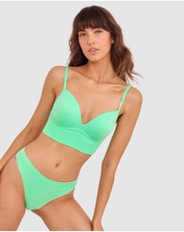 Bras N Things - Rib Basics Push Up Wirefree - Mint Green