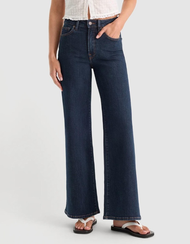 Good American - Good Waist Palazzo Ankle Jeans
