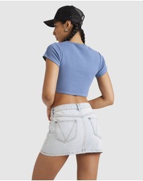 RVCA - Womens Mini Denim Skirt