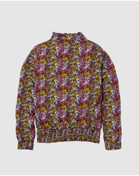 Quapi - Kate Long Sleeve Floral Blouse - Kids-Teens