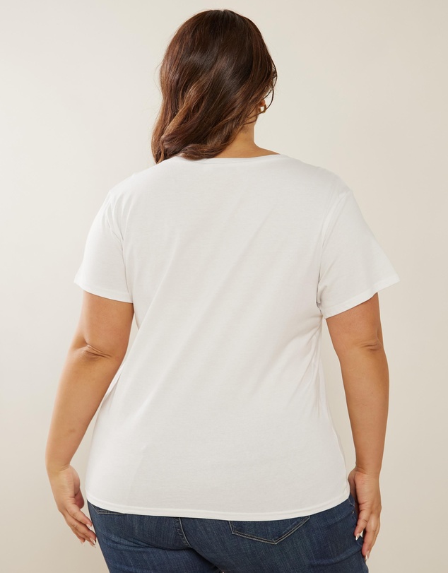 Atmos&Here Curvy - Organic Cotton V-Neck Tee