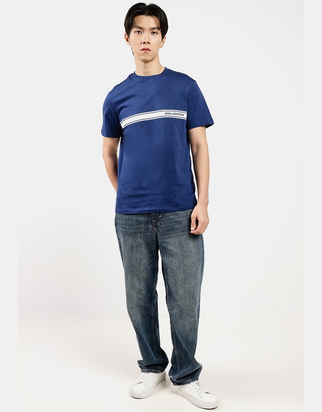 Karl Lagerfeld - Elongated Logo Graphic T-Shirt