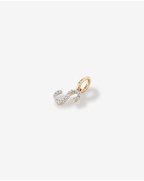 Michael Hill - Diamond Letter S Initial Pendant in 10kt Yellow Gold