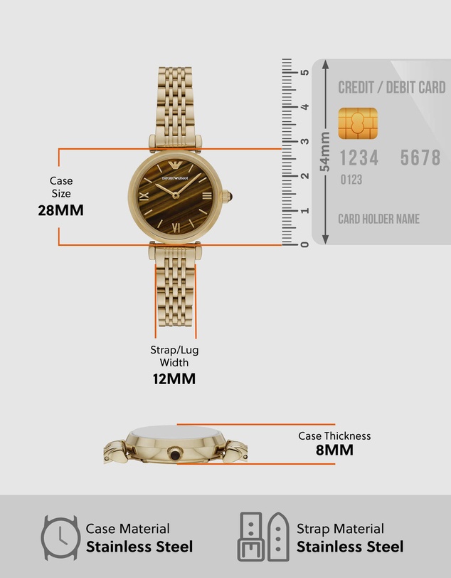 Emporio Armani - Gold Tone Analogue Watch