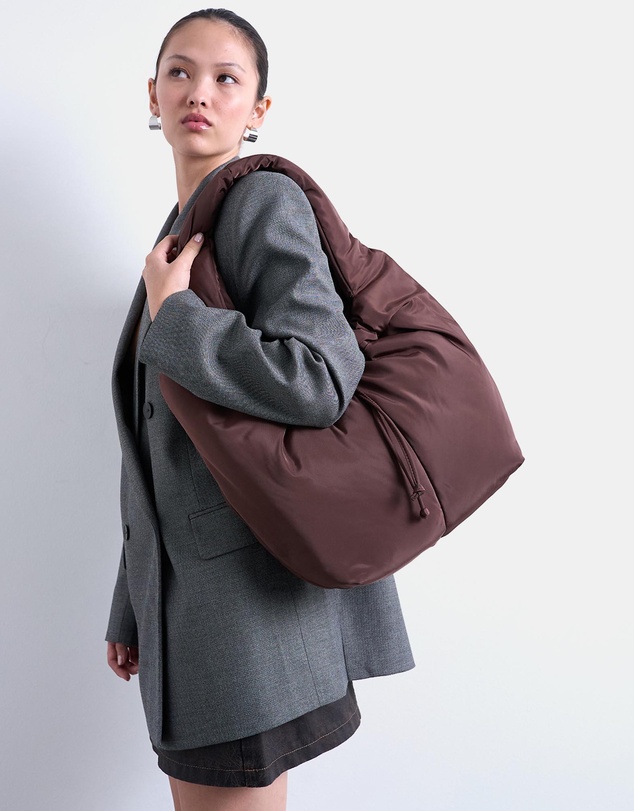 TOPSHOP - Sia Ruched Nylon Shoulder Bag