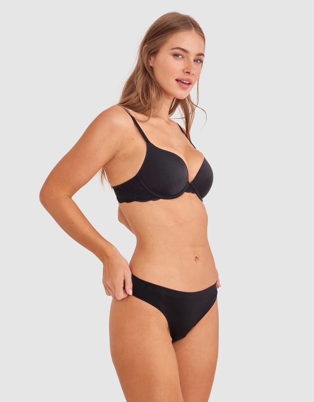 Bras N Things - Sexy Basics Push Up Mystic - Black