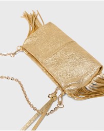 Maje - Miss M Pouch Metal Rippled Small Leather Goods