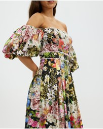 Honey and Beau - Romantic Flower Strapless Maxi Dress
