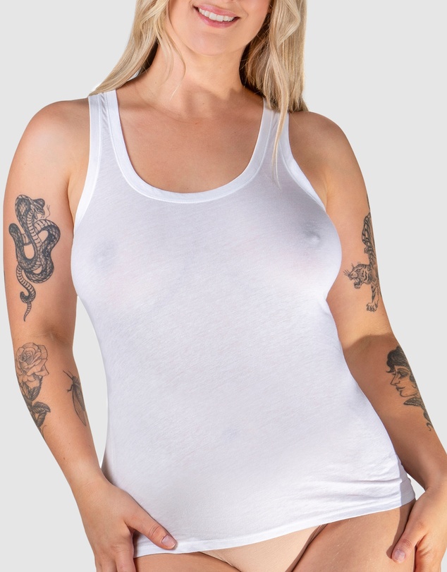 B Free Intimate Apparel - Superfine﻿ 100% Cotton Tank Top - 2 Pack﻿