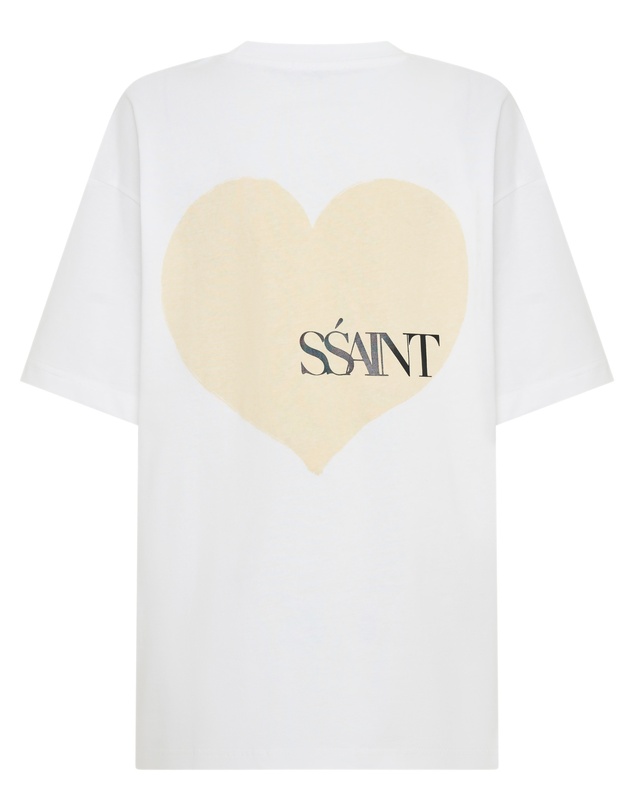 SSAINT - Heart Tee White & Cream