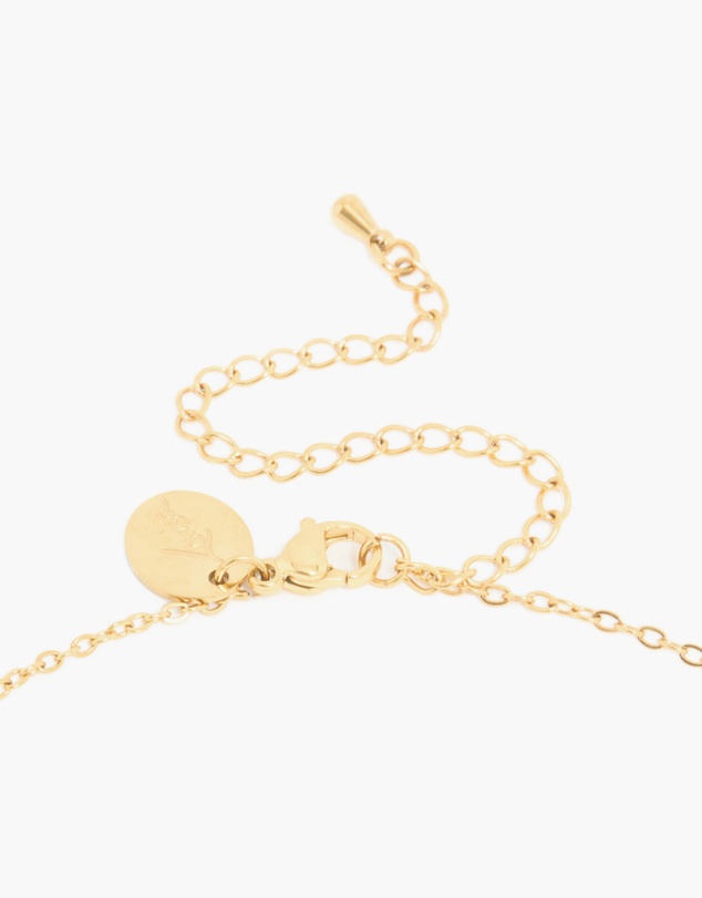 Lovisa - Waterproof Gold Plated Stainless Steel October Pink Cubic Zirconia Birthstone Necklace & Earrings Set