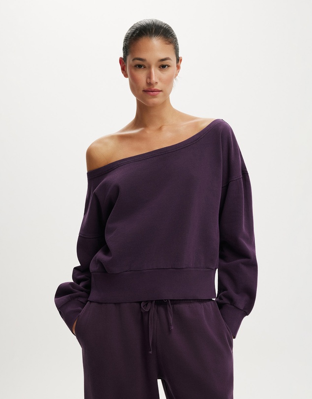 Cotton On - Relaxed Off Shoulder Sweatshirt