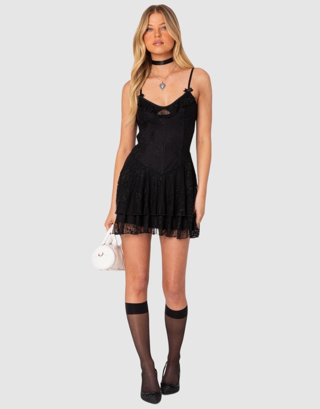 EDIKTED - Lyla Lace Corset Mini Dress