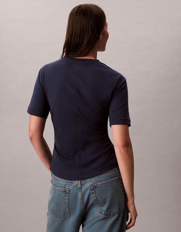 Calvin Klein Jeans - Script Logo Graphic Gathered T-Shirt