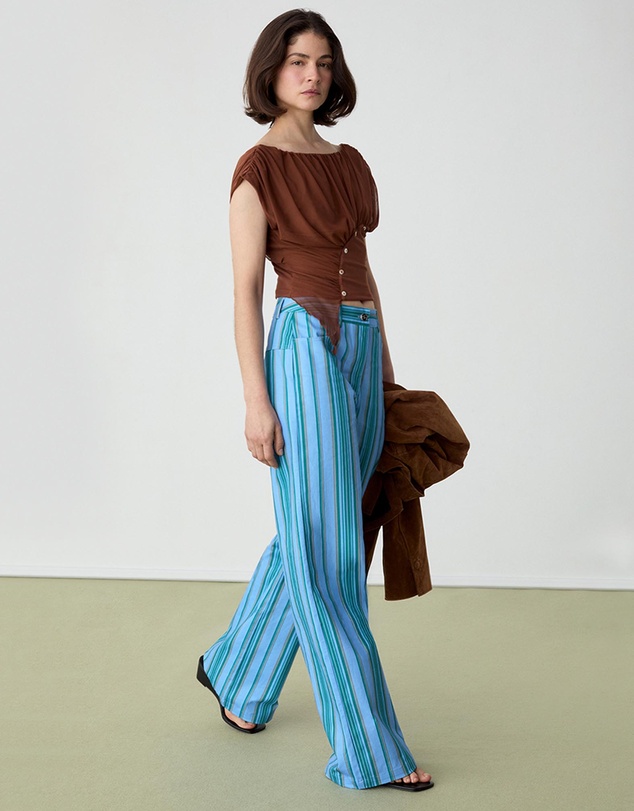 Laagam - Leroy Striped Twill Pants