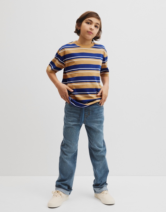 Country Road - Teen Australian Cotton Relaxed Stripe Short Sleeve T-shirt