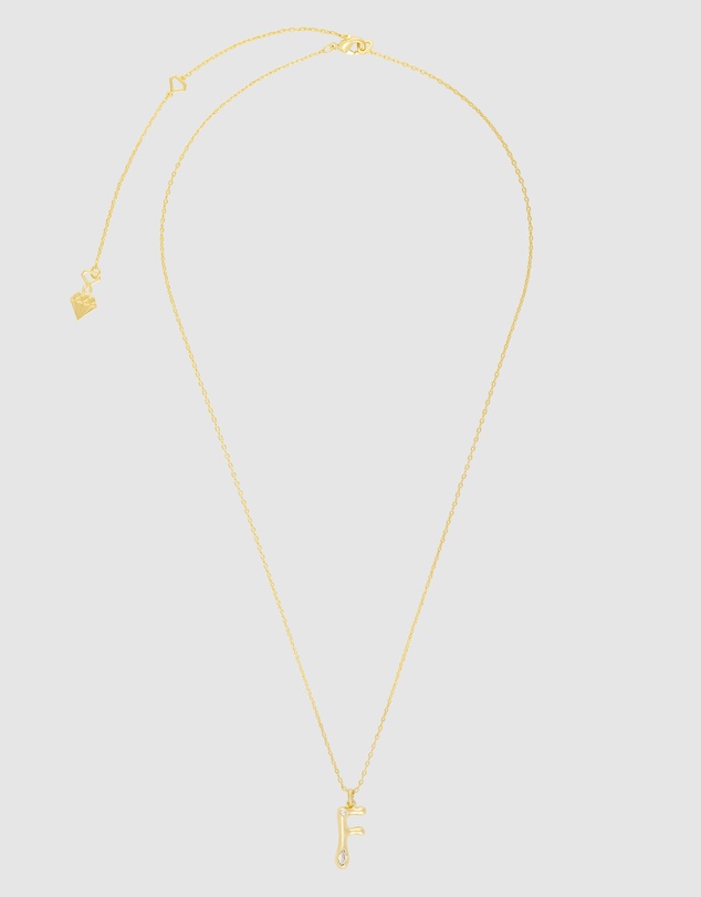 Wanderlust + Co - Alphabet Bubble Pendant Necklace - Letter F